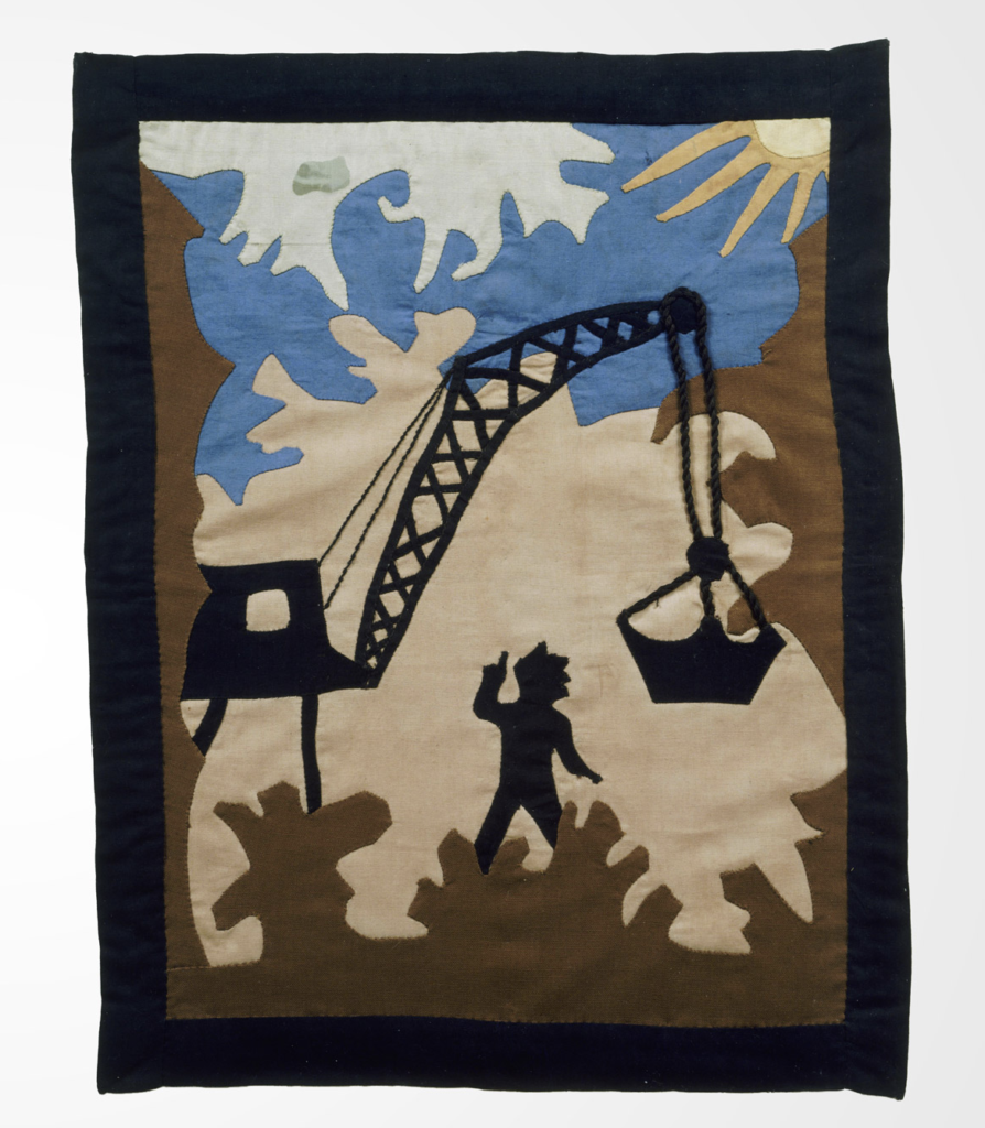 MUSEUM-OF-ART-AND-DESIGN-TVA-QUILT-RUTH-CLEMENT-BOND-MAN-WITH-CRANE
