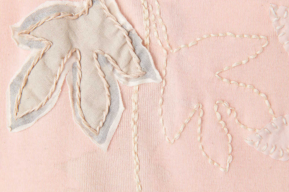 Alabama Chanin Fabric Detail Featuring Hand Embroidery