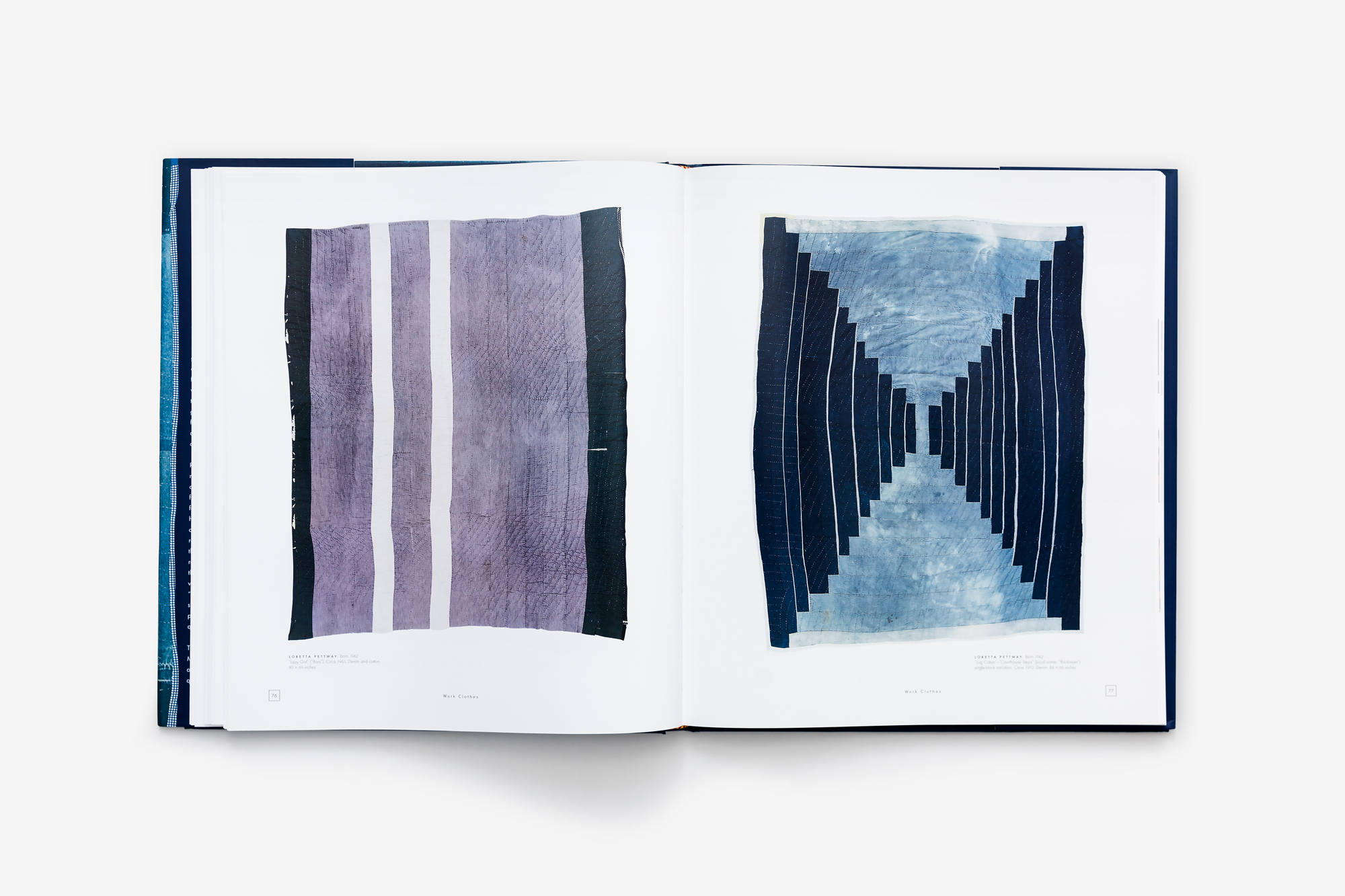 Book: Quilts of Gee's Bend featuring two quilts from Loretta Pettway.